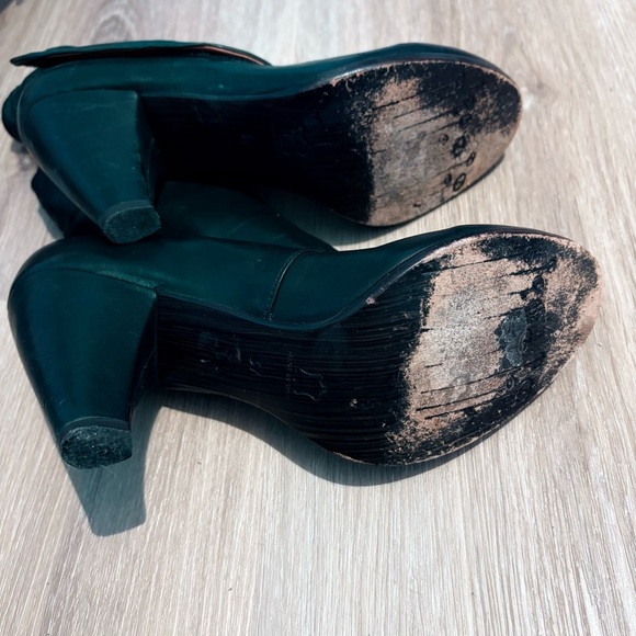 Coclico Black Leather Fold-Over Cuff Ankle Boots – Made in Spain – Size 39 US 8 - Picture 7 of 7